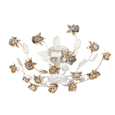 Afbeelding van ONLI Carolina plafondlamp, ivoorkleurig, 3 lamps, ijzer