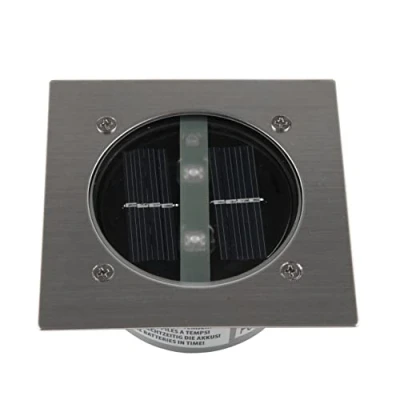 Afbeelding van Solar grondspot Ranex (LED, 5 lm, Schemersensor, Geborsteld staal, Vierkant)