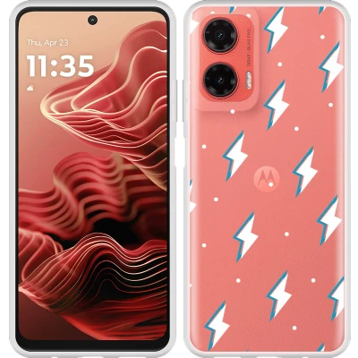 Afbeelding van Cazy Hoesje geschikt voor Motorola Moto G35 Siliconen Bliksemschichten