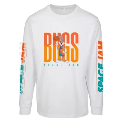 Afbeelding van Mister Tee Longsleeve Space JAM BIG BUGS Playing Longsleeve, Heren, Maat: XS, White