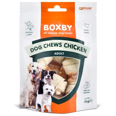 Afbeelding van Boxby Dog Chews With Chick Hondensnacks Kip Bacon 6 stuks