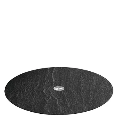 Afbeelding van LEONARDO HOME 018700 TURN plaat 32,5 cm zwart leisteenoptic, glas