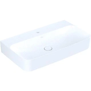 Afbeelding van Villeroy en boch finion wastafel 800 x 470 165 mm wit alpin ceramicplus met verdekte overloop 1 kraangat 416884r1