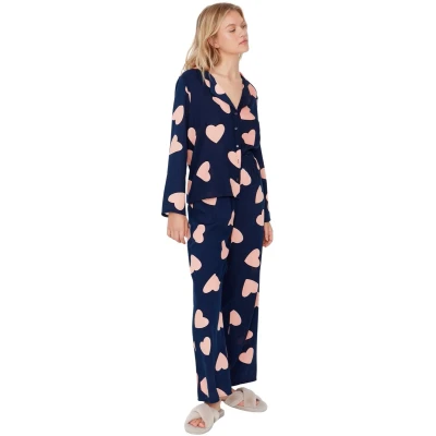 Afbeelding van Trendyol Ecru Hart Viscose Geweven Pyjama Set Thmaw21Pt0936