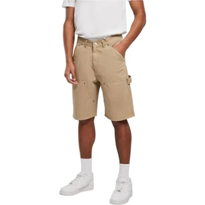 Afbeelding van Urban Classics Double KNEE Carpenter Shorts, Heren, Maat: 40x32, Unionbeige
