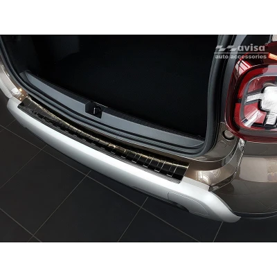 Afbeelding van Avisa Zwart RVS Achterbumperprotector passend voor Dacia Duster II 2018 &#039;Ribs&#039;