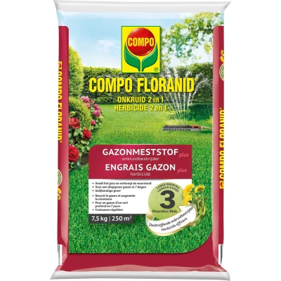 Afbeelding van Compo Onkruidverdelger &amp; Gazonmest; 2 in 1 7,5 KG 250 M²
