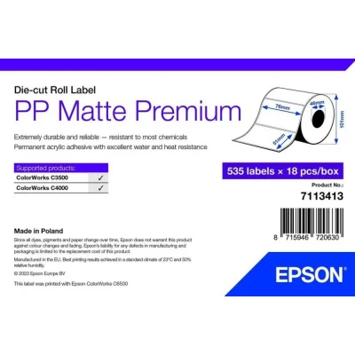 Afbeelding van Epson 7113413 printeretiket Wit Zelfklevend printerlabel
