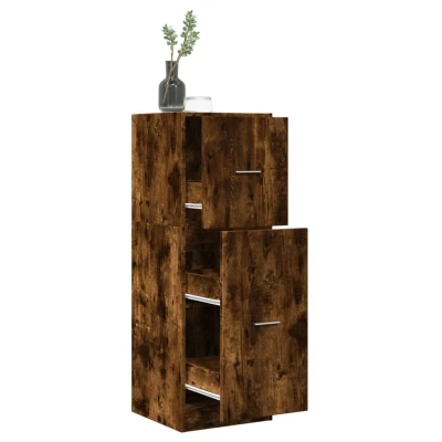 Afbeelding van vidaXL Apothekerskast 40x41x118 cm bewerkt hout gerookt eikenkleurig