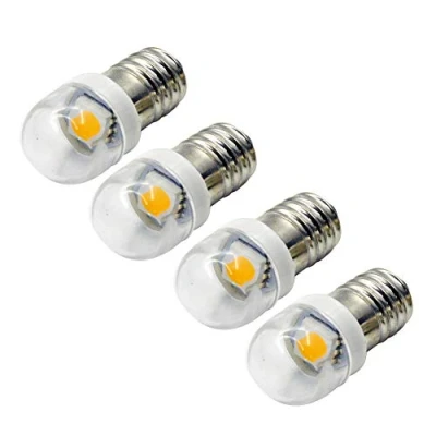 Afbeelding van Ruiandsion 4 stks 6V 0.6 W E10 LED Lamp 5050 1SMD Wit 6000 K Vervanging Upgrade voor Koplampen Zaklampen Zaklamp Licht, Negatieve Aarde