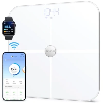 Afbeelding van RENPHO WiFi Slimme Weegschaal met Lichaamsvetweegschaal, Bluetooth Badkamerweegschaal, meting van Lichaamsvet, Spiermassa, BMI, Waterpercentage en 13 Lichaamswaarden