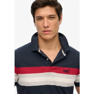 Afbeelding van Superdry Poloshirt, Heren, Maat: Large, Eclipse navy chest stripe