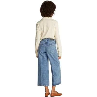 Afbeelding van TOMMY HILFIGER Dames brede pijpen HW A ALI WW0WW44366, Denim, 3433, Denim (Ali), 33W / 34L