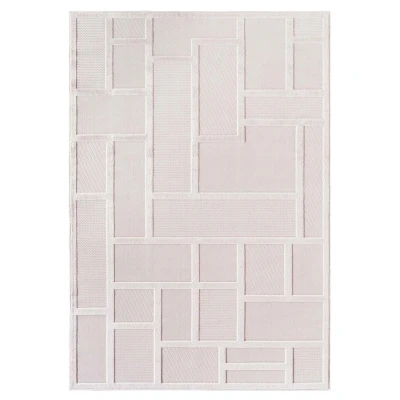 Afbeelding van Buitenkleed Elvora Mosaic Crème 280x370 Cm