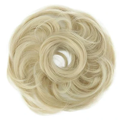 Afbeelding van CAISHA Haarstukje Haarwokkel Bruids Kapsel Opgestoken Volumineus Licht Golvend Knoet Lichtblonde Mix G17B