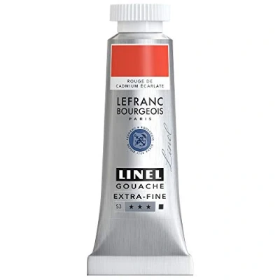 Afbeelding van Lefranc &amp; Bourgeois Linel Gouache Extra Fine Cadmium Scarlet Red 169 14ml