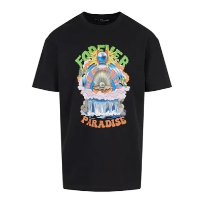 Afbeelding van Upscale by Mister Tee SURF TURF Tshirt print, Heren, Maat: Medium, Black