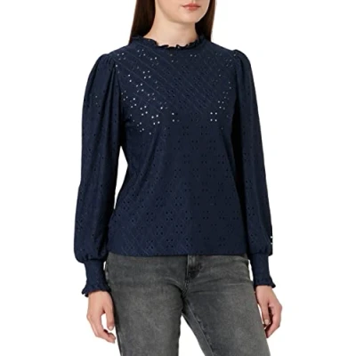 Afbeelding van Vila VIKAWA L/S TOP/SU NOOS Damesblouse, navy blazer, S, S