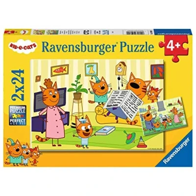 Afbeelding van Ravensburger puzzel Kid E Cats Twee puzzels 24 stukjes kinderpuzzel
