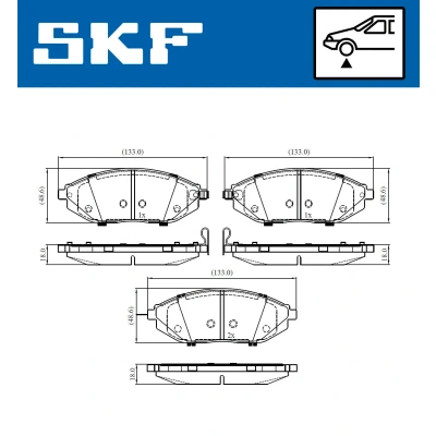 Afbeelding van SKF Remblokset VKBP 80305 A