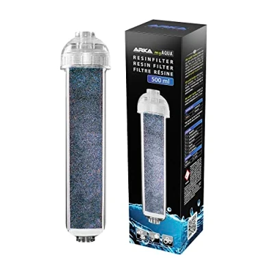 Afbeelding van ARKA myAQUA® harsfilter, 500 ml, zuiverstwaterfilter, verwijdert de fijnste resten van silicaat, nitraat, ideaal voor elk zeewater en zoetwateraquarium,