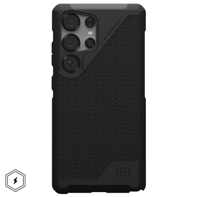 Afbeelding van Samsung Galaxy S25 Ultra MagSafe Hoesje Siliconen en TPU (zacht) UAG Softcase/Backcover Zwart Telefoonhoesje Shockproof/Valbescherming