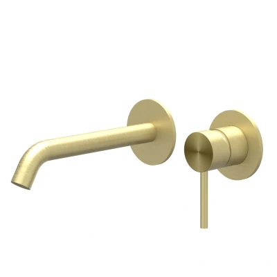 Afbeelding van IVY Concord afbouwdeel inbouw wastafelkraan 19,5cm RVS 316 Geborsteld Mat Goud PVD
