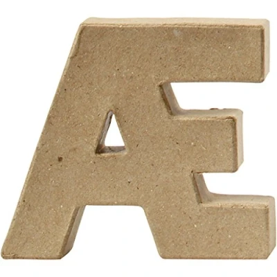 Afbeelding van Creotime Papier mâché Letter Æ 10 Cm