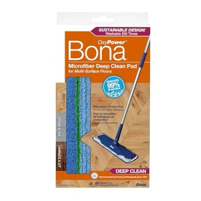 Afbeelding van Bona Microvezel diepreinigingspad, voor houten en harde vloeren, geschikt Family of Mops, 1 Count (Pack van 1)