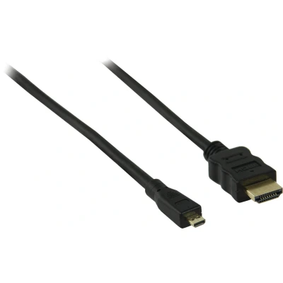 Afbeelding van Micro HDMI kabel versie 1.4 (4K 30Hz) verguld / zwart 3 meter