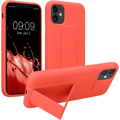 Afbeelding van kwmobile back cover voor smartphone geschikt Apple iPhone 11 1x beschermhoesje van kunststof In koraal