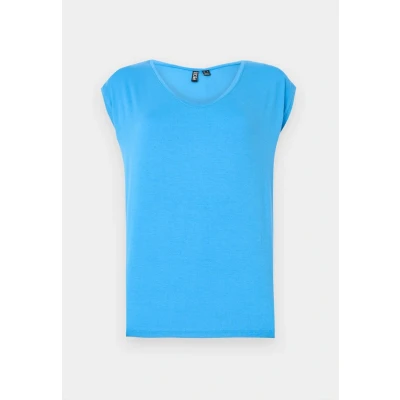 Afbeelding van Pieces Pcbillo TEE Solid Tshirt basic, Dames, Maat: XS, Azure blue