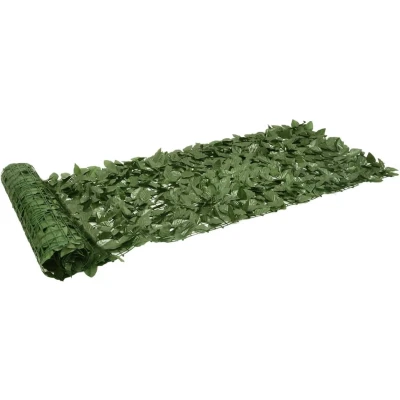 Afbeelding van Balkonscherm met donkergroene bladeren 200x75 cm