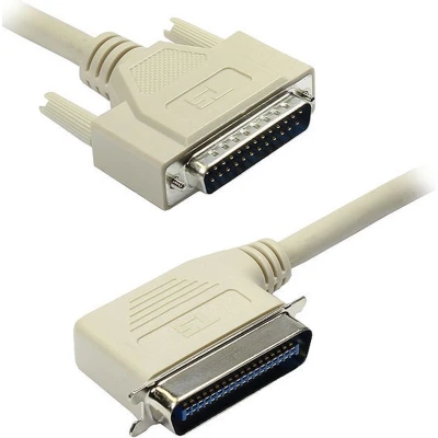 Afbeelding van Parallelle printerkabel 25 pins SUB D haakse 36 Centronics / gegoten connectoren 2 meter