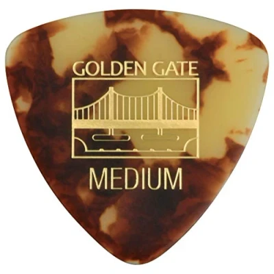 Afbeelding van Golden Gate MP 34 Sideman Shape Guitar Picks, 1,0 mm Dikte, Dalmatische Schildpad
