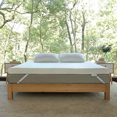 Afbeelding van Novilla Matrastopper, 140 x 200 cm, 5 cm hoog, geltopper, traagschuim, matrastopper voor boxspringbed, caravan, slaapbank, matrasbeschermer, overtrek, wasbaar, Oeko Tex