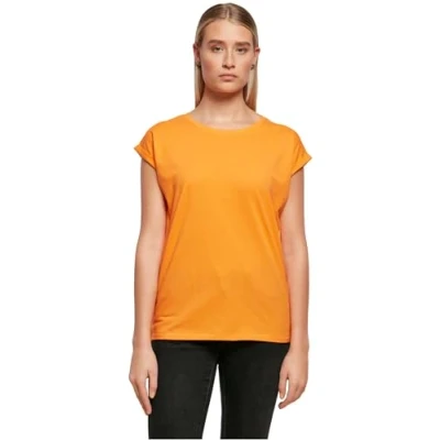 Afbeelding van Damesshirt met ronde hals en omgeslagen mouw Paradise Orange XL