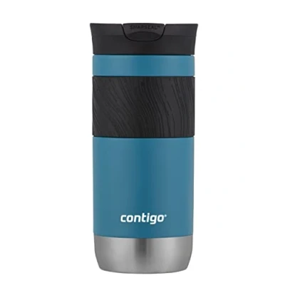Afbeelding van Contigo 2167177 Byron 2.0 thermosbeker, roestvrijstalen isoleerbeker, koffiebeker to go, 100% lekvrij, vaatwasserbestendig deksel, BPA vrij, blijft maximaal 6 uur warm, 470 ml,Juniper