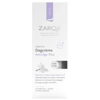 Afbeelding van 3x Zarqa Dagcreme Anti Age Plus SPF15 Sensitive 50 ml