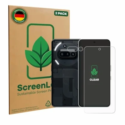 Afbeelding van ScreenLeaf Screenprotector voor Nothing Phone (3a) (Voor+Camera) Duurzame schermbescherming Folie Beschermfolie transparant (2 Stuks)