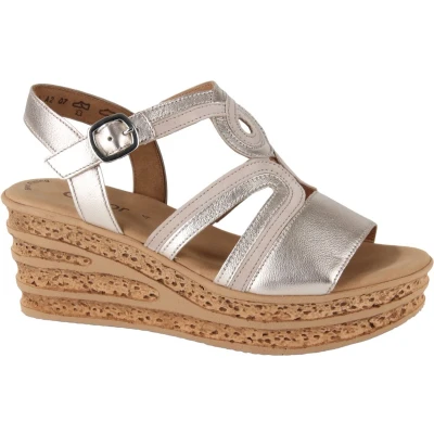 Afbeelding van Gabor Sandalen met plateauzool Puder desert, Dames, Maat: 39, desert Veloursleer