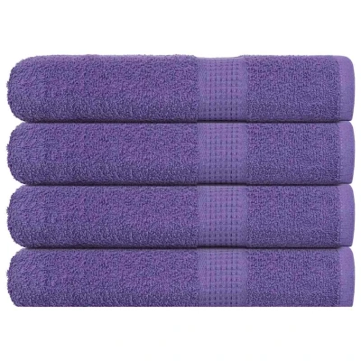 Afbeelding van VidaXL Handdoeken 4 st 100x200 cm 360 g/m² 100% katoen paars