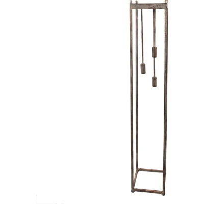 Afbeelding van Clayre &amp; Eef Vloerlamp 21x21x121 cm Koperkleurig Metaal Staande Lamp