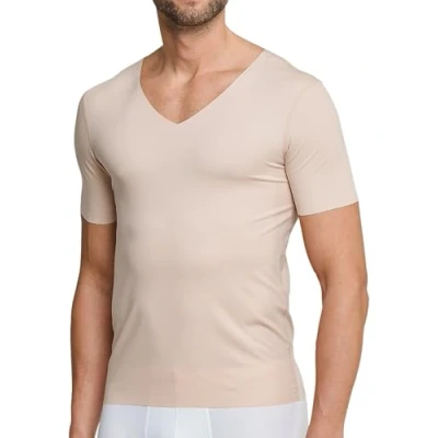 Afbeelding van SCHIESSER Laser Cut T shirt (1 pack) heren korte mouwen claykleurig Maat: L