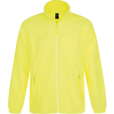 Afbeelding van SOLS Heren North Full Zip Outdoor Fleece Jacket (Neon Geel) Maat XL