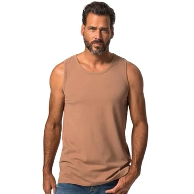 Afbeelding van JP 1880, Heren, grote maten, tanktop, lichtbruin, XXL