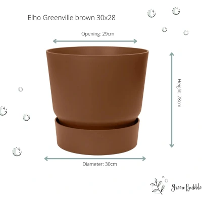 Afbeelding van Green Bubble Kentia palm inclusief elho greenville bruin 180cm