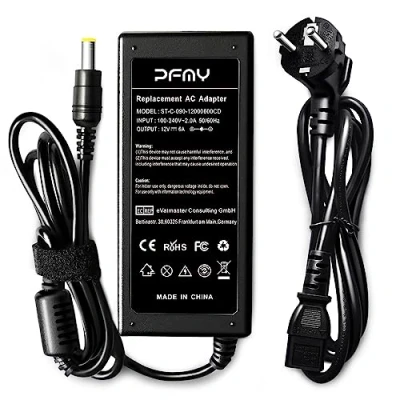 Afbeelding van PFMY Lader Voeding Oplader Oplaadkabel Stroomkabel 72W 12V 6A AC Adapter Power Supply Charger, Compatibel voor LCD TFT Bildschirm Monitor, 3528 5050 LED Strips, Freebox V5, HD und V6, NAS, EXT