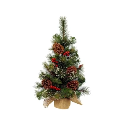 Afbeelding van Everlands Kerstboom kunst mini inclusief versiering 60 cm