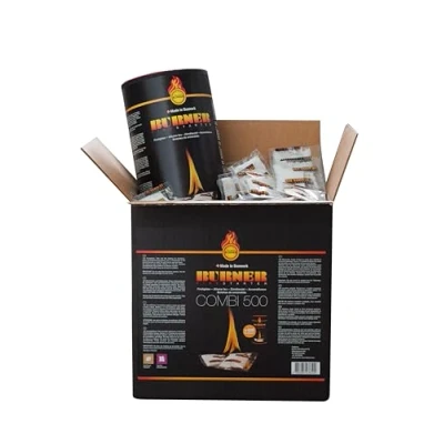 Afbeelding van Burner Firestarter Combi aansteker, 500 stuks, geurloos, voor barbecue, open haard, kachel en zakjes